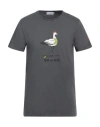 Cooperativa Pescatori Posillipo Man T-shirt Lead Size S Cotton, Elastane In Grey