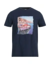 Cooperativa Pescatori Posillipo Man T-shirt Navy Size S Cotton, Elastane In Navy Blue