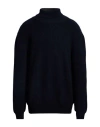 Cooperativa Pescatori Posillipo Man Turtleneck Midnight Blue Size Xxl Merino Wool, Acrylic In Black
