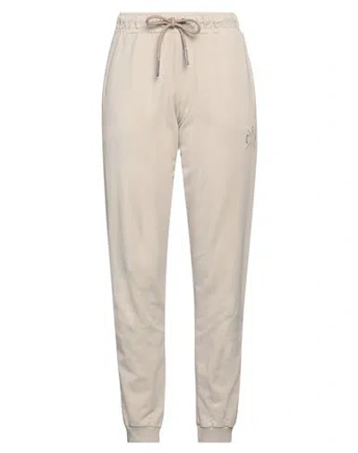 Cooperativa Pescatori Posillipo Woman Pants Beige Size L Cotton, Elastane