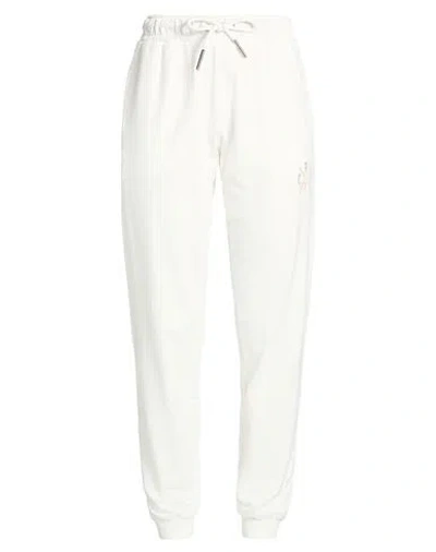 Cooperativa Pescatori Posillipo Woman Pants White Size Xxl Cotton, Elastane