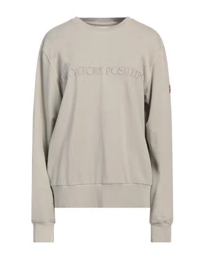 Cooperativa Pescatori Posillipo Woman Sweatshirt Beige Size L Cotton, Elastane In Beige