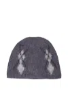 Coor Argyle-pattern Beanie Hat In Gray