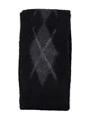 Coor Argyle-pattern Scarf In Black