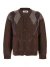 Coor Argyle-pattern Pocket Cardigan In Brown