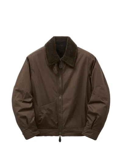Coor B-3 Faux-fur-lined Bomber Jacket In Brown