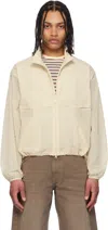 Coor Beige Pinched Layered Windbreaker Jacket In Cream
