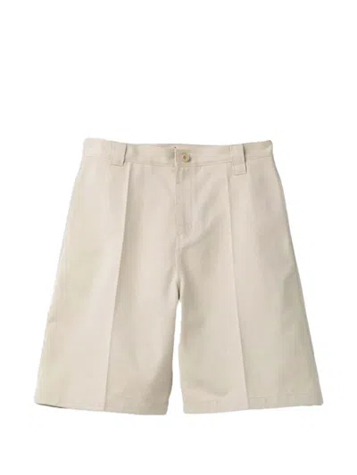 Coor Belt-loop Buttoned Shorts In Neutral