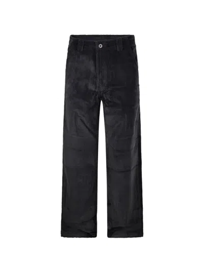 Coor Belt-loop Corduroy Trousers In Black