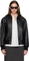 Coor Black A2 Leather Jacket In Black