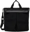 Coor Black Canvas Helmet Bag In Black