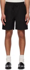 Coor Black Contrast-stitching Active Shorts In Black