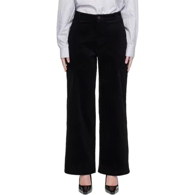 Coor Black Corduroy Side Pocket Trousers