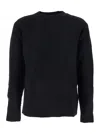 Coor Black Crew Neck Sweater With Brushed Effect In Alpaca And Wool Blend Man In Black