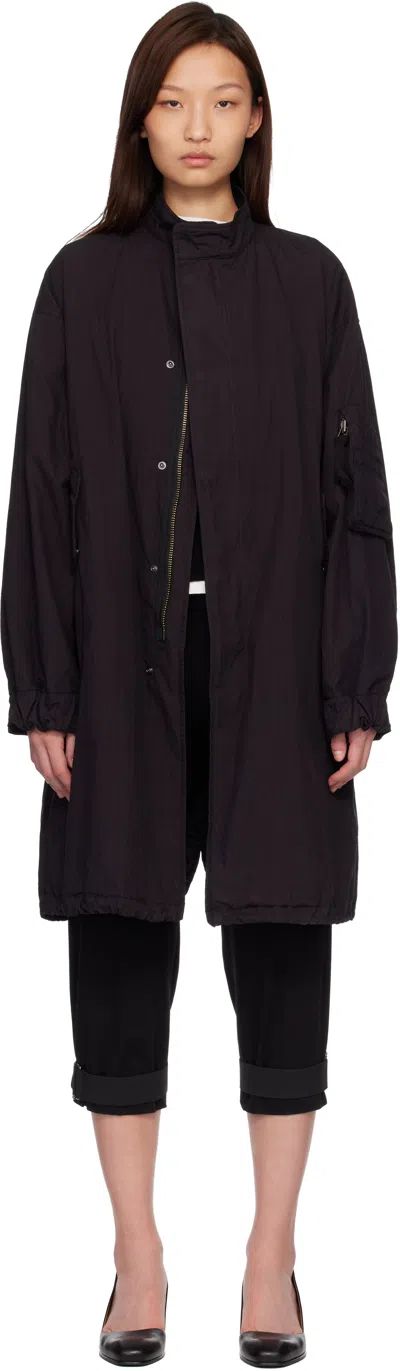 Coor Black Garment Dyed Fishtail Parka