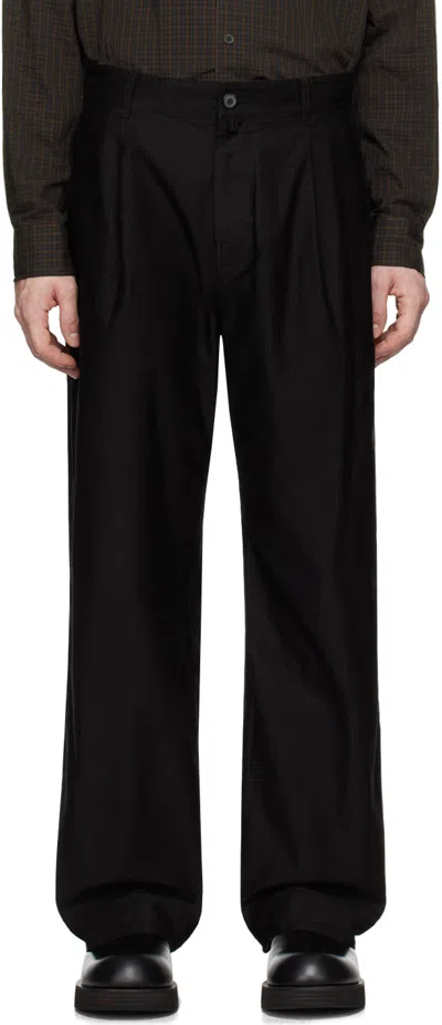 Coor Black One-tuck Chino Trousers