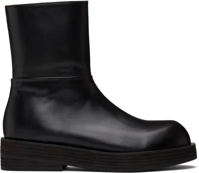 Coor Black Round Toe Low Cut Boots