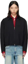 Coor Black Wool Blouson Jacket In Black