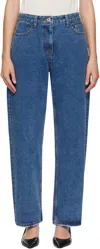 Coor Blue Relaxed Washed Jeans In Blue