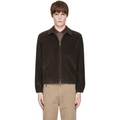 Coor Brown Corduroy Dyed Swingtop Quilted Bomber Jacket