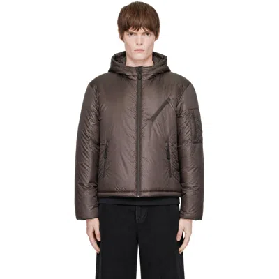 Coor Brown Light Weight Shell Padded Hooded Jacket