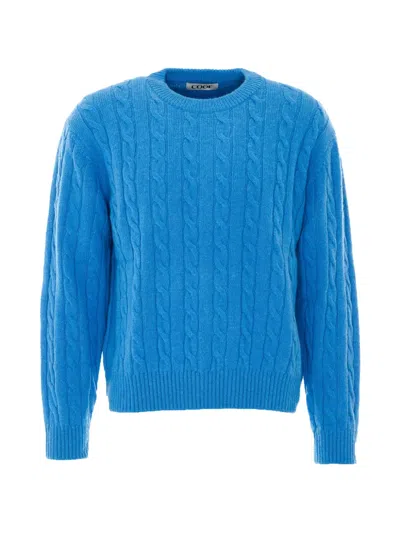 Coor Cable-knit Sweater In Blue