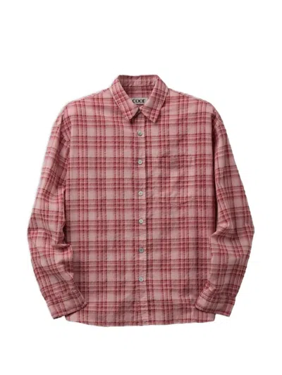 Coor Checkered Shirt In Pink