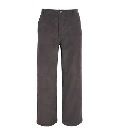 Coor Gray Corduroy Carpenter Pocket Trousers In Brown