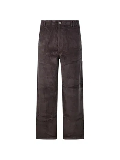Coor Corduroy Straight-leg Trousers In Gray
