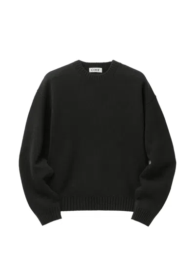 Coor Cropped Pocket Sweater In Black