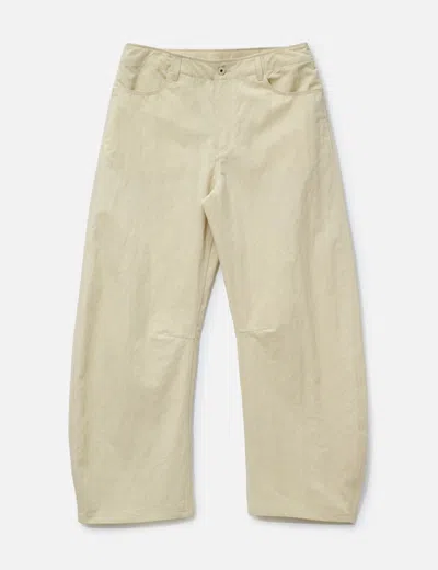 Coor Deep Curved Cotton Blend Pants In Neutral