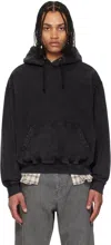 Coor Gray Garment Dyeing Essential Hoodie In Washed Charcoal