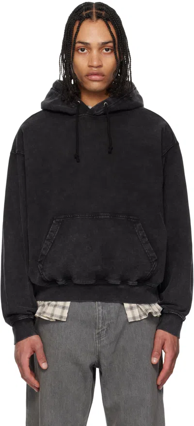 Coor Gray Garment Dyeing Essential Hoodie In Washed Charcoal