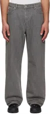 Coor Gray Loose Fit Tinted Jeans In Gray