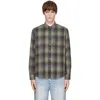 Coor Ombre Flannel One Pocket Checkered Shirt V.2 In Gray