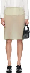 Coor Green Sheer Layered Midi Skirt In Neutral