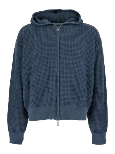 Coor Honeycomb Knit Sweatshirt In Blue