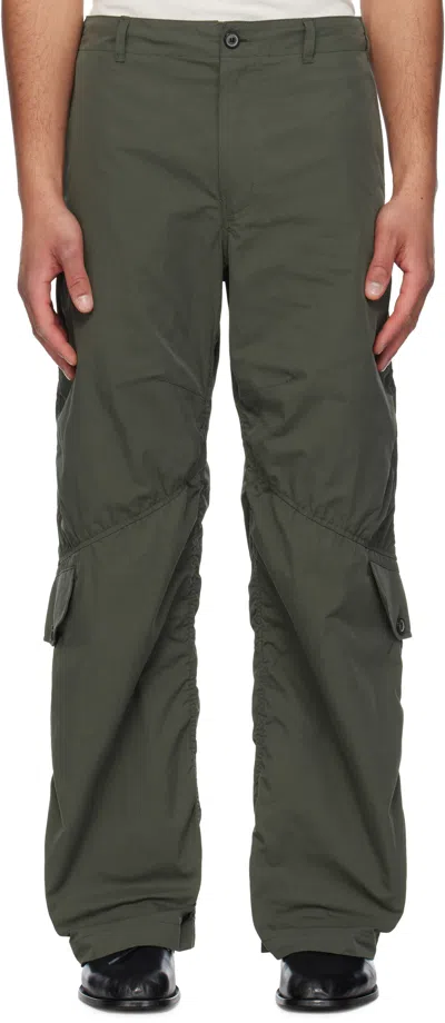 Coor Khaki Diagonal Flap Pocket Cargo Pants