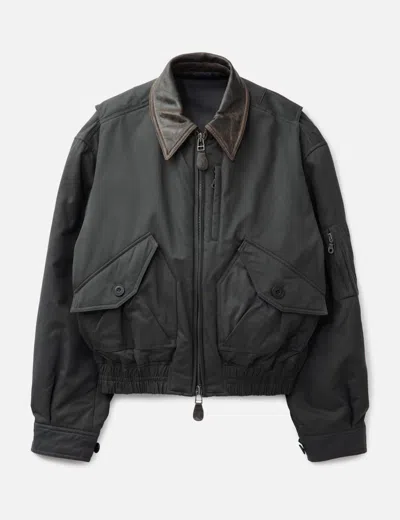 Coor Leather Color Mk-3 Flight Jumper In Black