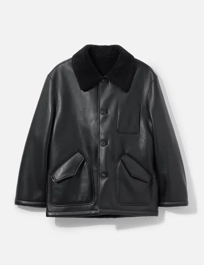 Coor Linking Binding Fake Shearling Half Coat In Multi