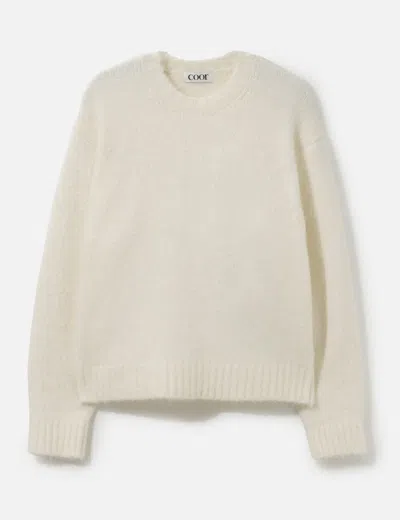 Coor Maxi Alpaca Blend Hairy Sweater In Neutral
