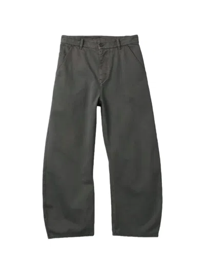 Coor Moleskin Curved-leg Trousers In Gray