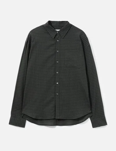 Coor Plaid Seersucker Check Shirt In Black