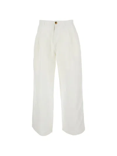 Coor Pleated Trousers In White