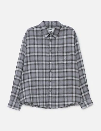 Coor Seersucker Ombre Checkered Shirt In Blue