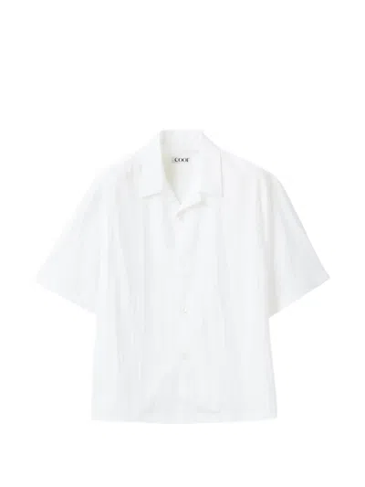 Coor Short-sleeve Buttoned Shirt In White