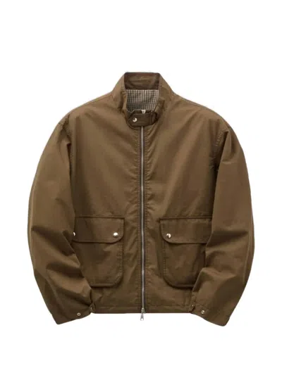 Coor Stand-collar Cotton Jacket In Brown