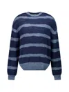 Coor Stripe-pattern Sweater In Gray