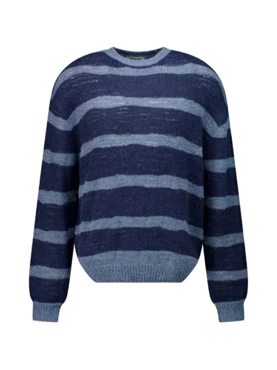 Coor Stripe-pattern Sweater In Gray
