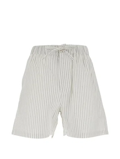 Coor Striped Drawstring Shorts In White